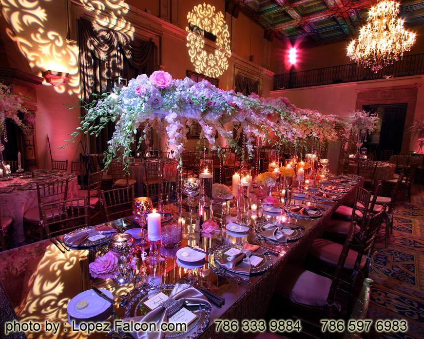 Biltmore Hotel Miami Quince Party Quinces at Biltmore Hotel Parties Decoration Centerpieces Stage