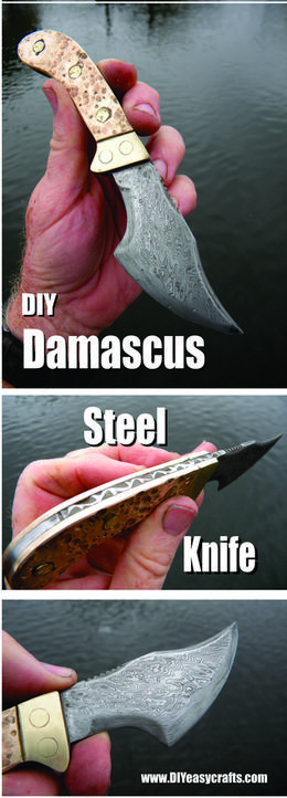 How to make a Damascus Steel kinfe. www.DIYeasycrafts.com