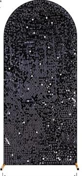 BLACK Sequin Backdrop Arch Cover