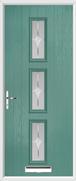 3 Square Composite Door sandblast glass