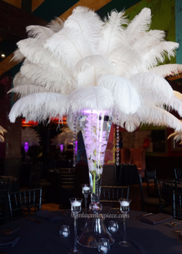 Feather wall backdrop “Rose” - RentalCenterpiece