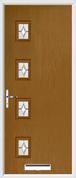 4 Square Composite Door regal opal glass