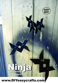 DIY Ninja throwing stars. Easy DIY project. www.DIYeasycrafts.com