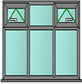 Style 50 anthracite grey window