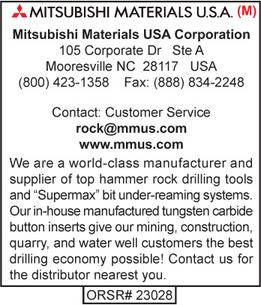 Mitsubishi Materials, Rock Drilling Tools