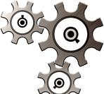 Graphic of moving gears symbolizing thinking, progress, and growth.
