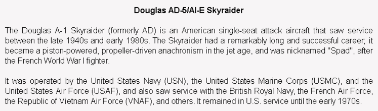 wiki background for 4D model of Douglas A-1 Skyraider