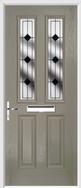 2 Panel 2 Square Composite Door resin lead glass