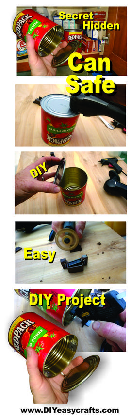 DIY Secret Hidden Can Safe. Step by step instructions. www.DIYeasycrafts.com