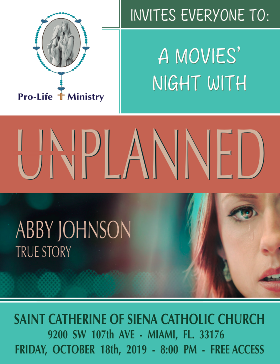 UNPLANNED FLYER MOVIE ABBY JOHNSON TRUE STORY