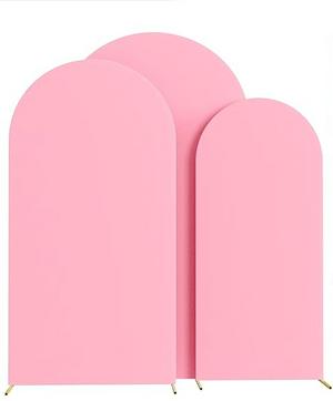 PINK BACKDROP FABRIC ARCH COVERS