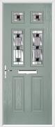 2 Panel 4 Square Composite Door aspen glass