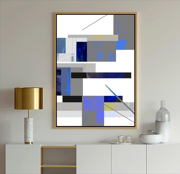 Blue Multi-color Abstract Art, #Dubois Art, #Blue Art, #modern art, #abstract art