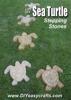 DIY Sea Turtle Stepping stones from www.DIYeasycrafts.com
