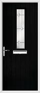 1 Square Composite Door regal opal glass