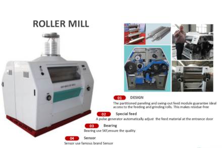 pneumatic roller mill on 300t wheat flour milling machine