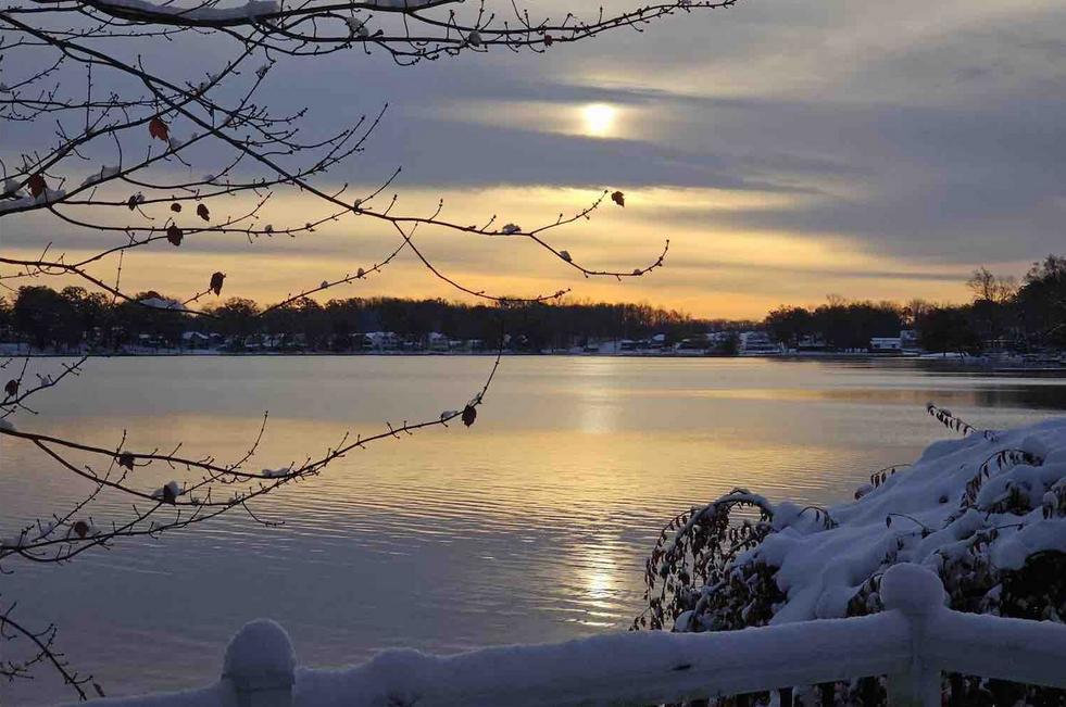 Winter lake cover for Sylvan Lake