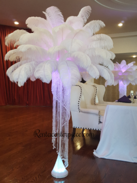 Ostrich Feather Centerpieces