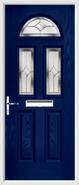 2 Panel 2 Square 1 Arch Composite Door regal sapphire glass