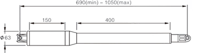 Dimension of swing gate operator