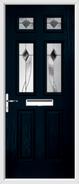 2 Panel 4 Square Door monza glass