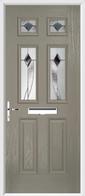 2 Panel 4 Square Composite Door monza glass