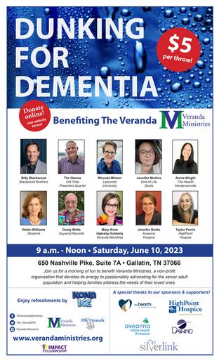 Dunking for Dementia Poster link to Square site