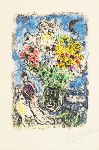 Marc Chagall Night Bouquet