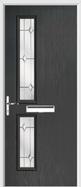 2 Square Composite Door regal opal glass