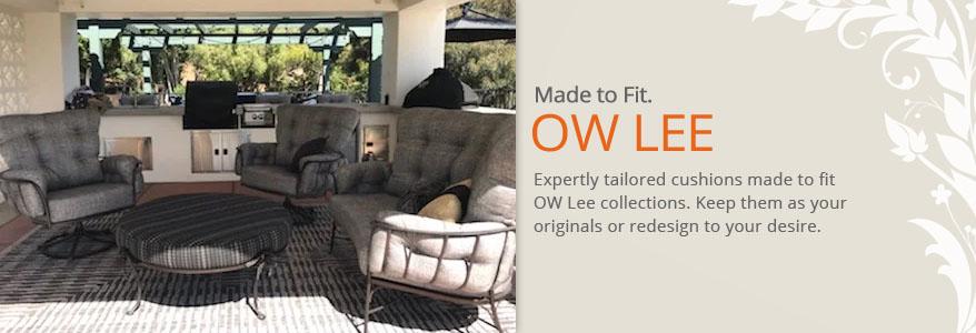 Custom Sunbrella Cushions made to fit any OW Lee collection, monterra replacement cushions in sunbrella fabric