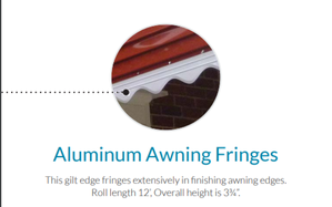 Aluminum Awning For Homes With Fringes