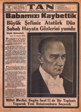 10 Kasım Gazeteleri Mehmet Gezer