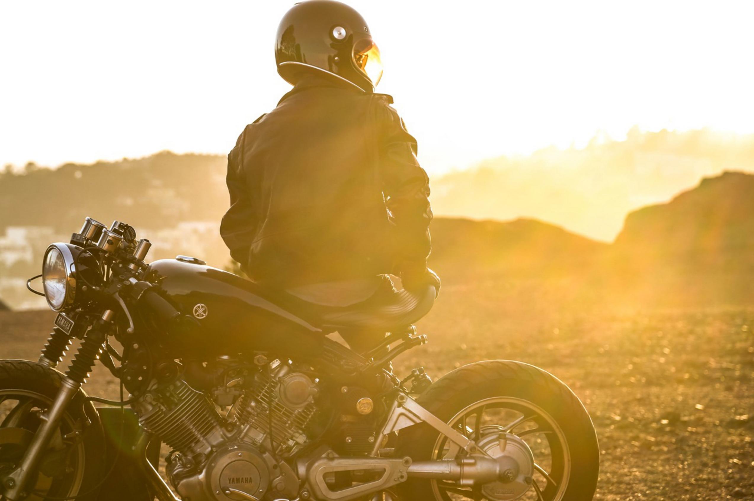 motorcycle sunset