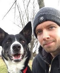 Mike with Border Collie