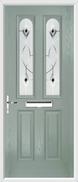 2 Panel 2 Arch Composite Door fusion art glass