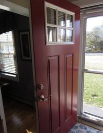 finished painted front door.