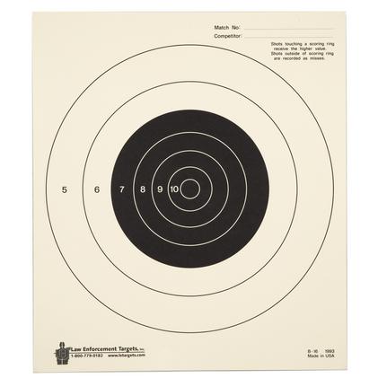 100 on tagboard B-200 Official 200-Yd NMLRA Single Bullseye Target 21" x 24" 