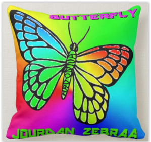 Butterfly Famous MixTape Pillow 16"x16"