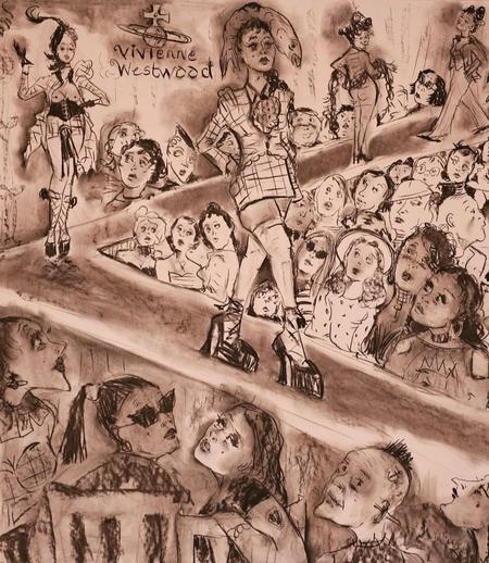 Shoot That Arrow - Charcoal on Paper 120 x 120 cm