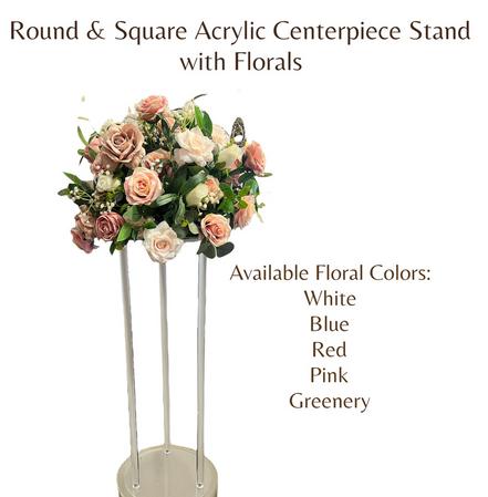 mauve pink centerpiece rental