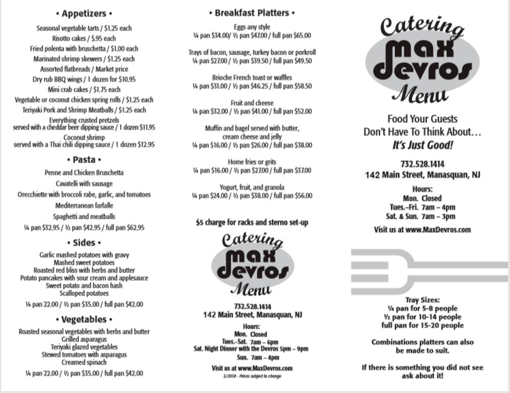 Catering Menu