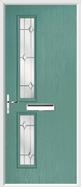 2 Square Composite Door regal opal glass