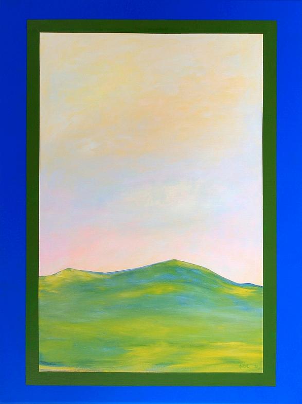 The Blue Room: Making Sense 2020. 80x60cm. Acrylic on canvas. Landscape Painting by Orfhlaith Egan.