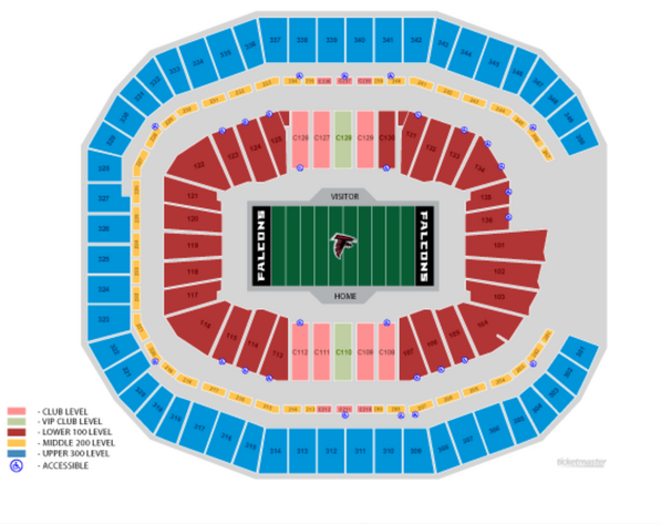 club seats atlanta falcons