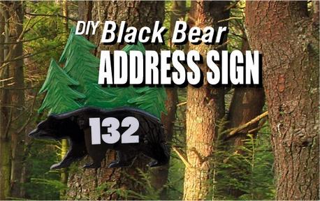Black Bear Address Sign