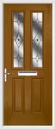 2 Panel 2 Square Composite Door fusion glass