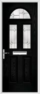 2 Panel 2 Square 1 Arch Composite Door regal opal glass