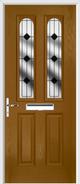 2 Panel 2 Arch Composite Door resin lead glass