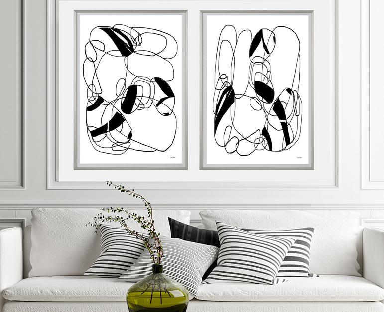 Black and white art, #abstract art