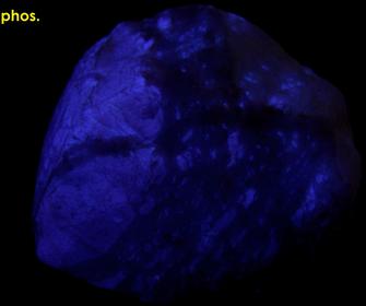 fluorescent phosphorescent Terlingua-type CALCITE - San Vicente Mine, Boquillas del Carmen, Mun. de Ocampo, Coahuila, Mexico - ex Bill Mattison "Glowing Rocks"